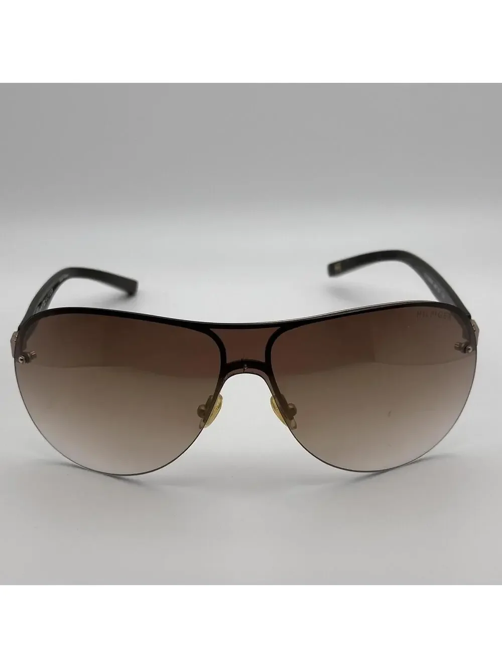 Tommy Hilfiger Sunglasses Brown Gradient Lens Black Frame
